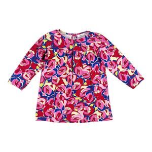 Hanna Andersson Floral Long Sleeve Tunic Top | Girls Size 120 (6–7)